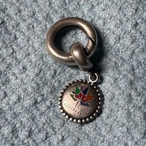Pandora Silver Charm for Bracelet with Canada 150 year anniversary Leaf